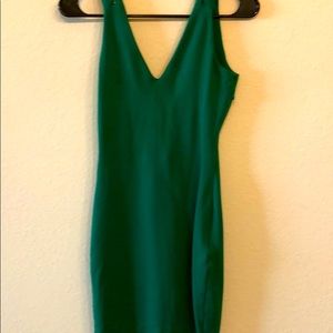 Green mini dress Zara
